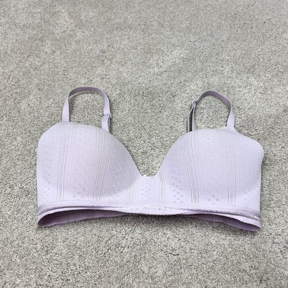 Victoria’s Secret Bra T-Shirt Lightly Lined Wireless Purple Size 34DD - Picture 2 of 9